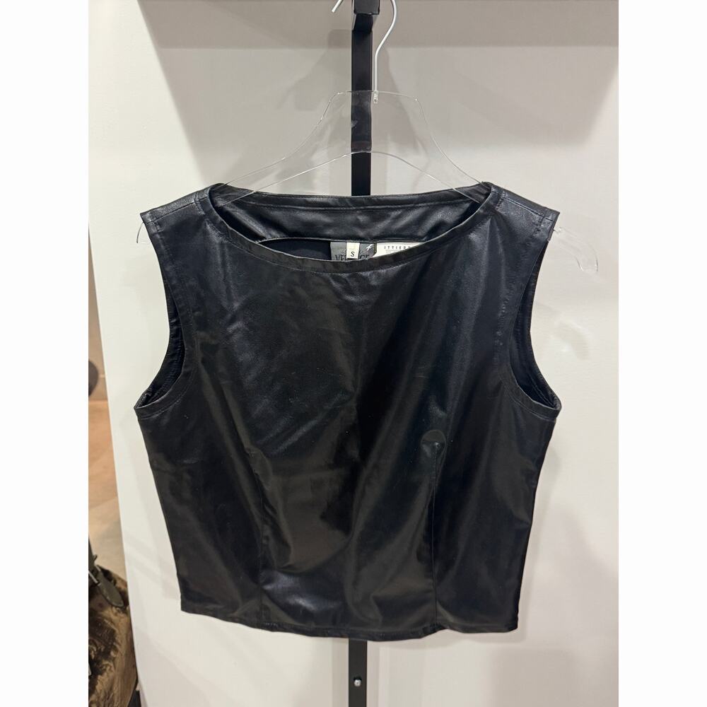 VERSACE JEANS COUTURE - Faux Leather Top, Size S
